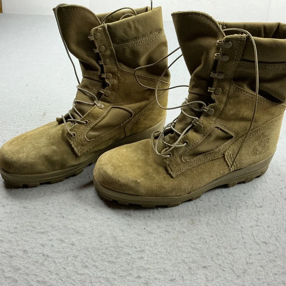 Bates Tactical Boots Vibram DuraShocks Coyote Tan Suede Military Combat Mens